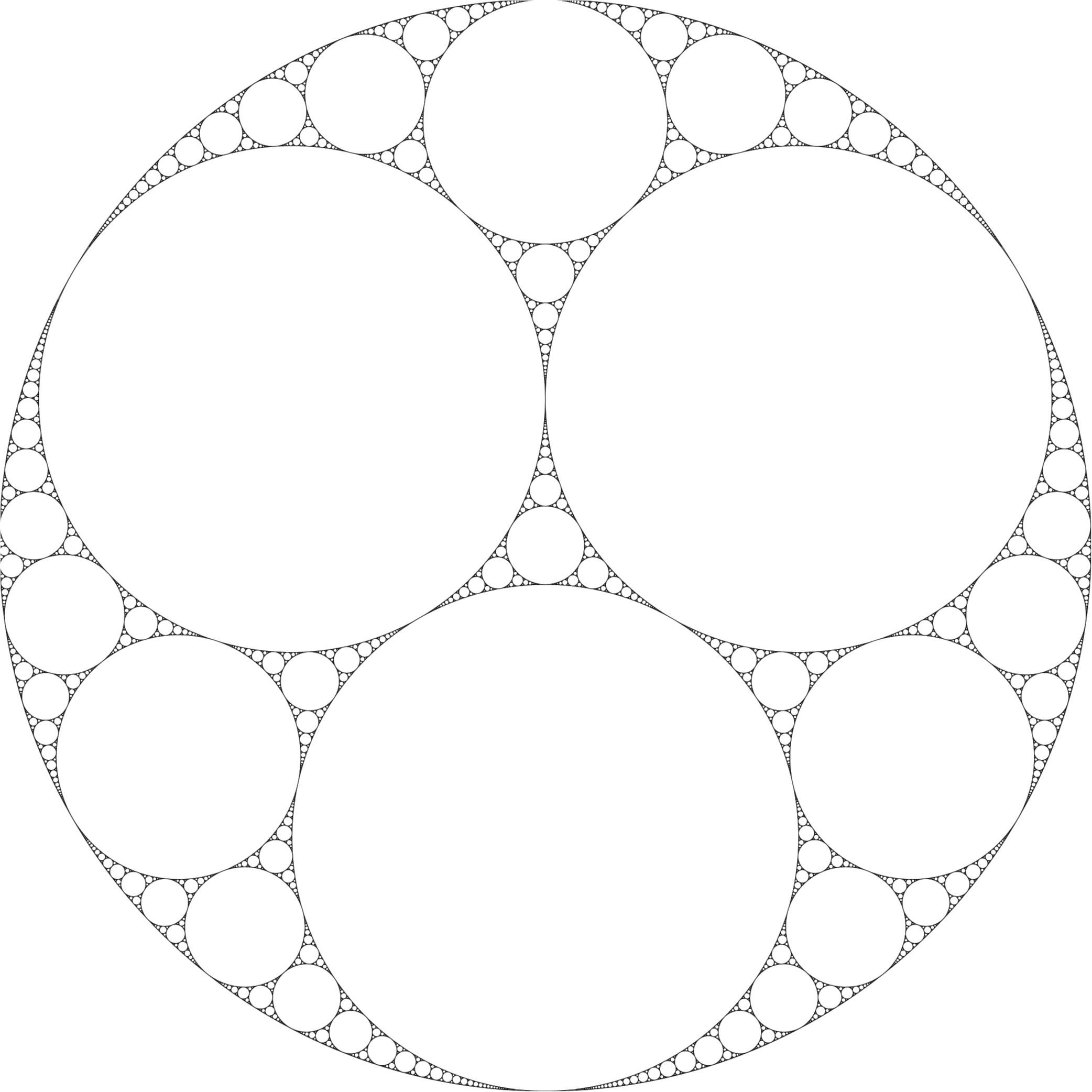 We derive an estimate of the fractal dimension of the Apollonian gasket in d dimensions.